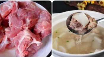 Cách hầm canh xương ngọt lim trong veo không bị cặn đục