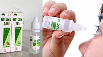 Điều gì xảy ra nếu dùng phải nước muối nhỏ mắt Natri clorid 0,9% không đạt độ trong?