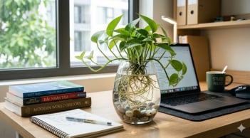 Vì sao nhiều phụ huynh đặt chậu trầu bà trên bàn học của con?