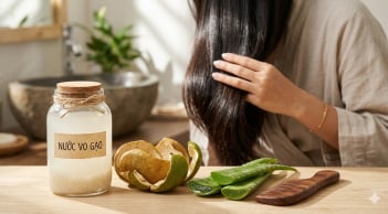 Dùng nước vo gạo gội đầu: Tóc khô xơ cũng mềm mượt, giảm rụng thấy rõ sau vài tuần