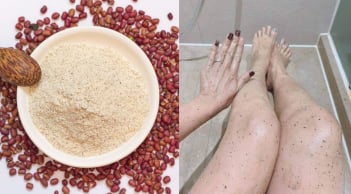 Cách tắm bằng bột đậu đỏ giúp da trắng hồng, mịn mượt