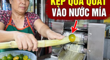 Kẹp 1 quả quất vào mía rồi ép nước, người bán nước tiết lộ: Lãi to
