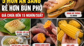 5 món ăn sáng rẻ hơn bún phở, giá chưa đến 15 nghìn/suất