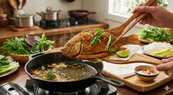 Bí quyết rán cá giòn rụm, nguyên miếng: Không bắn dầu, sát chảo