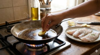 Vì sao đầu bếp thường chà gừng lên chảo trước khi chiên cá?