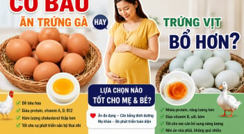 Có bầu ăn trứng gà hay trứng vịt bổ hơn?