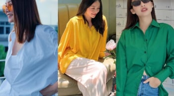 Hè này mặc sơ mi oversized thế nào cho đẹp? Học ngay 3 công thức từ Thanh Hằng, Phương Khánh và Khả Ngân