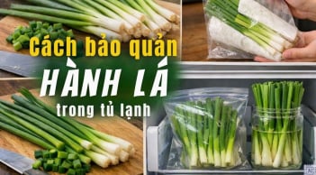 Cách bảo quản hành lá cả tháng vẫn tươi xanh, không mất mùi