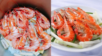 Cách luộc tôm không dùng nước, thịt chắc ngọt, đỏ au
