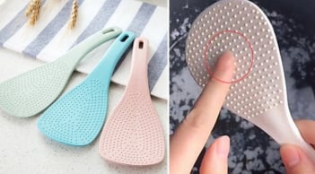 Tại sao trên muôi xới cơm lại có chấm tròn nhỏ xíu?