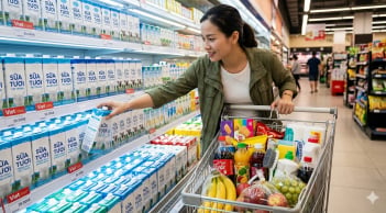 Vì sao trong siêu thị, sữa thường được đặt ở phía trong cùng?