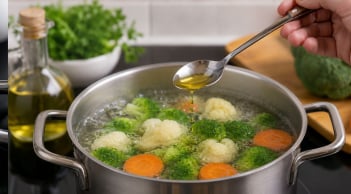 Vì sao đầu bếp nhà hàng khuyên nên cho một ít dầu ăn vào nồi luộc rau củ?