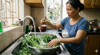 Rửa rau chỉ dùng nước là chưa đủ: 5 mẹo hay loại bỏ sạch độc tố, thuốc trừ sâu