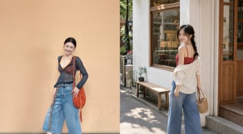 Quần jeans lửng ống rộng được yêu thích nhờ tôn dáng, mát mẻ và dễ phối đồ