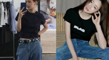 Áo phông đen không hề nhàm chán: Bí quyết phối đồ chuẩn phong cách Hàn giúp mặc đẹp suốt mùa hè