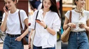 Mặc màu trắng mùa hè sao cho đẹp? Gợi ý phối đồ với xanh và xám để vừa thanh lịch vừa mát mắt