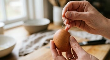 Tại sao nên dùng kim chọc một lỗ trên vỏ trứng rồi mới đem luộc?