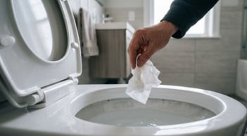 Tại sao trước khi đi vệ sinh, nên bỏ một tờ giấy vào bồn cầu?