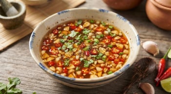 Cách pha nước mắm chua ngọt: Tỏi ớt nổi 'bồng bềnh'