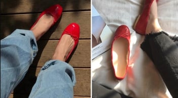 Giày búp bê đỏ trở thành xu hướng nổi bật của mùa hè