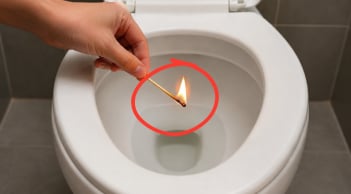 Tại sao bạn nên thả một que diêm đang cháy vào bồn cầu?