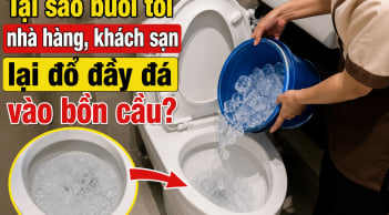 Tại sao buổi tối nhà hàng, khách sạn lại đổ đầy đá vào bồn cầu?