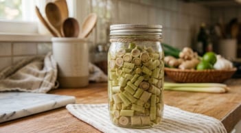 Ngâm sả với giấm trắng, có ngay một loại dung dịch đặc biệt