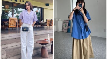 Sơ mi ngắn tay trở thành 'vũ khí' trẻ hóa phong cách, mặc đi làm hay dạo phố đều đẹp