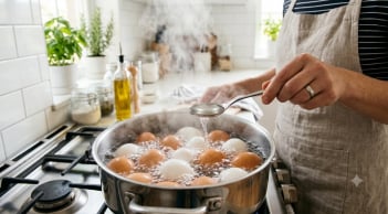 Luộc trứng đừng chỉ cho nước lã: Thêm một nguyên liệu quen thuộc, bóc vỏ dễ, lòng đỏ đẹp