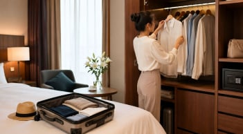 Vì sao đừng vội treo hết quần áo vào tủ ngay khi mới nhận phòng khách sạn?