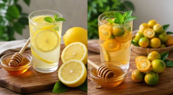 Nên pha mật ong với quất hay với chanh?