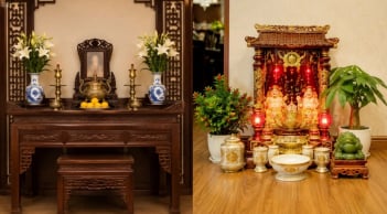Vì sao không nên đặt chậu hoa, cây cảnh trên ban thờ gia tiên nhưng lại nên đặt ở ban Thần Tài?