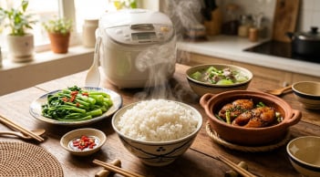 Nấu cơm thêm 1 nguyên liệu quen thuộc, hạt cơm dẻo lâu và hạn chế ôi thiu