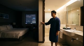 Vì sao bạn nên bật đèn phòng tắm khách sạn suốt đêm?