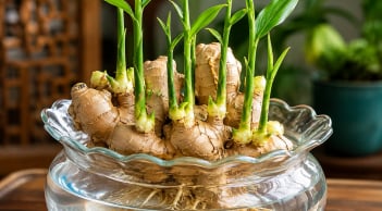 Cách trồng gừng thủy sinh ra mầm tua tủa