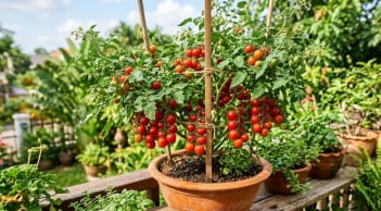 Mẹo trồng cà chua trong chậu, quả sai trĩu cành