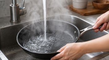 Vì sao nấu ăn xong không được thả ngay nồi, chảo vào nước lạnh?