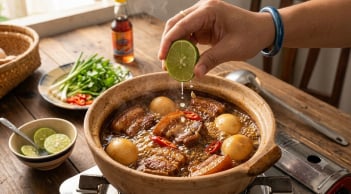 Vì sao nên vắt thêm vài giọt chanh khi làm thịt kho tàu?