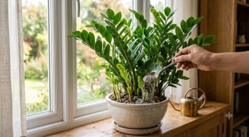 Đừng chỉ tưới nước: Thêm 1 thìa này vào chậu, cây kim tiền bật chồi liên tục, lá xanh bóng mướt