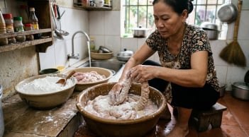 Làm sạch lòng lợn chỉ cần dùng loại bột rẻ tiền, sạch nhanh, không mùi tanh