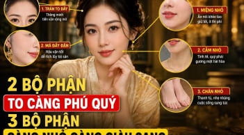 2 bộ phận của phụ nữ càng to càng phú quý, 3 bộ phận càng nhỏ càng giàu sang