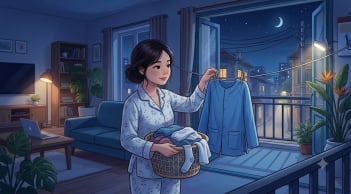 Vì sao người xưa dặn không phơi quần áo ngoài sân đêm?