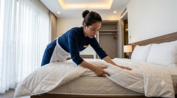 Vì sao nhân viên khách sạn luôn nhét chặt chăn xuống dưới đệm?