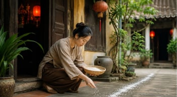 Vì sao tháng 7 âm người xưa hay rắc muối và gạo quanh nhà