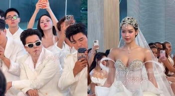 Phản ứng của Trịnh Thăng Bình khi nhìn Hoa hậu Thanh Thuỷ diện váy cưới