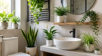 Vì sao nên để chậu cây nhỏ trong nhà tắm, nhà vệ sinh?