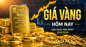 Bảng giá vàng 9999 24K 18K SJC DOJI PNJ hôm nay 20/8/2026