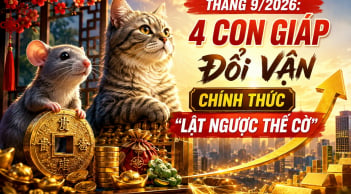 Tháng 9/2026: 4 con giáp đổi vận, chính thức 'lật ngược thế cờ'