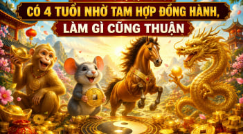 24 đến 30/8/2026 có 4 tuổi nhờ Tam Hợp đồng hành, làm gì cũng thuận