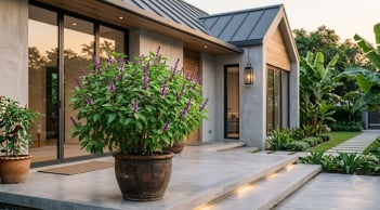Vì sao nhiều người thích trồng chậu húng quế trước nhà?